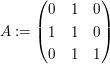 $ A:=\pmat{0&1&0\\1&1&0\\0&1&1} $